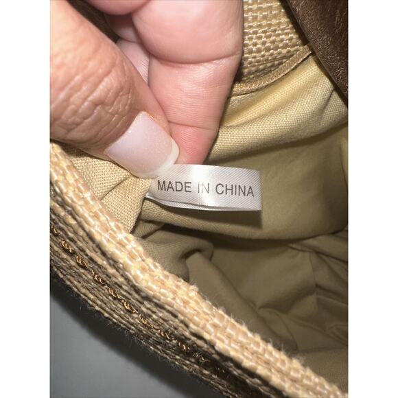 Fossil Genuine Classic 1954 Shoulder Bag Natural & Leather Floral Print Inside - Picture 7 of 10